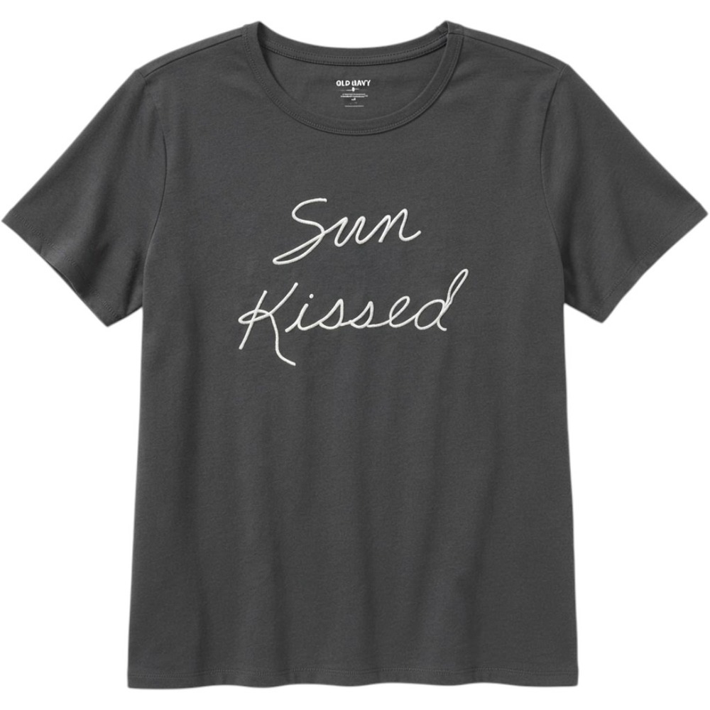 Old Navy Everywear Sun Kissed Graphic Tee Charcoal Gray XL Short Sleeve T-Shirt